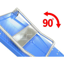 YZT QUEEN Folding Hand Truck Multifunctional Heavy Duty Platform Truck Sack Truck Foldable Warehouse Transport Trolley with Brake Wheels, Maximum Load 600KG,Blue,72 * 48cm