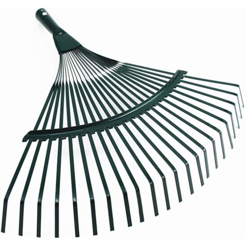 YSYDE Metal Garden Rake, 22 toothed Shrub Rake, Lightweight, Durable Garden Tool, for Raking Leaves Loosening and Leveling Mulch