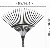 YSYDE Metal Garden Rake, 22 toothed Shrub Rake, Lightweight, Durable Garden Tool, for Raking Leaves Loosening and Leveling Mulch