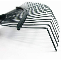 YSYDE Metal Garden Rake, 22 toothed Shrub Rake, Lightweight, Durable Garden Tool, for Raking Leaves Loosening and Leveling Mulch