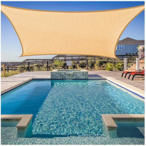YSHCA Shade Fabric, 85% Shading Rate Shade Cloth, Polyethylene Heavy Duty Shade Sails Sunblock Net for Garden Cover Flowers Plants Patio,Beige