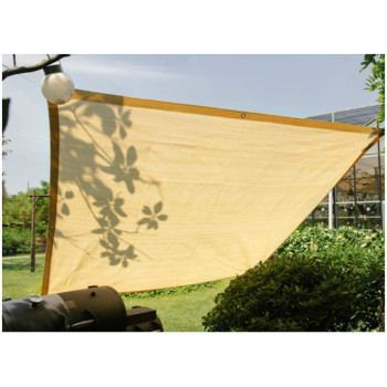 YSHCA Shade Fabric, 85% Shading Rate Shade Cloth, Polyethylene Heavy Duty Shade Sails Sunblock Net for Garden Cover Flowers Plants Patio,Beige