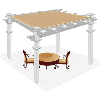 YSHCA Shade Fabric, 85% Shading Rate Shade Cloth, Polyethylene Heavy Duty Shade Sails Sunblock Net for Garden Cover Flowers Plants Patio,Beige