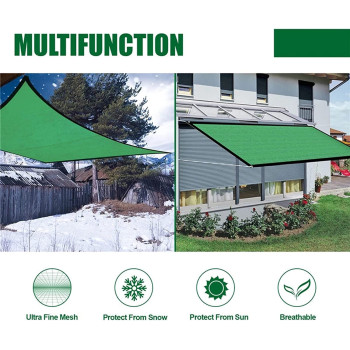 YQZZX High-quality Shading Net Sun Shade Sail Garden Courtyard Sun Awning Sunshade UV Protection Outdoor Shade Net, Various Sizes (Color : Green)