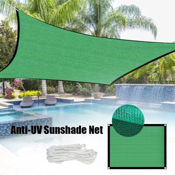YQZZX High-quality Shading Net Sun Shade Sail Garden Courtyard Sun Awning Sunshade UV Protection Outdoor Shade Net, Various Sizes (Color : Green)