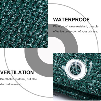 YARNOW Privacy Screen Fence Heavy Duty Fencing Mesh Shade Net Windscreen Cover Fabric Shade Tarp Netting Cloth Room Divider for Outdoor Back Yard Wall Garden Green