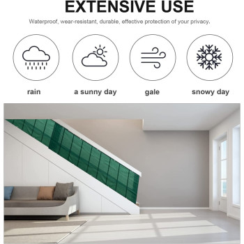 YARNOW Privacy Screen Fence Heavy Duty Fencing Mesh Shade Net Windscreen Cover Fabric Shade Tarp Netting Cloth Room Divider for Outdoor Back Yard Wall Garden Green