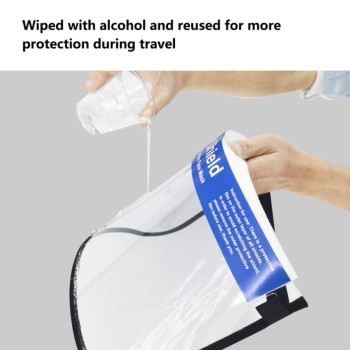 YARNOW Multi-purpose Anti-fog, Antiviral, Anti Dust Eye Head Protection Shield Face Mask (Clear)