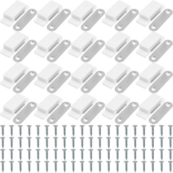 YARNOW 20pcs Cabinet Magnets Magnetic Door Closure Catch For Kitchen Bathroom Cupboard Wardrobe Closet Closures Cabinet Door Drawer Latch