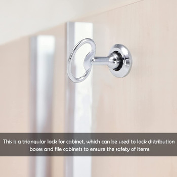 YARNOW 2 Sets Cabinet Lock Utility Key Set Distribution Box Triangle Lock Spanner Key for Panel Lock