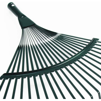 Yardwe 2pcs Garden Leaf Rake Carbon Steel 22-Teeth Poly Shrub Grass Rake With Wood Handle For Lawn Yard Quick Clean Up (Random Color)