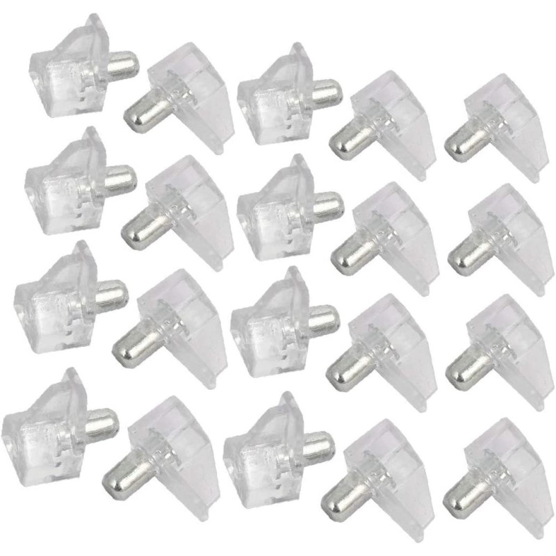 X-DREE Cupboard Cabinet Shelf Support Pegs Pins Bracket Holder Clear 5mm Dia 20PCS (61d2064d-a222-11e9-8d7c-4cedfbbbda4e)