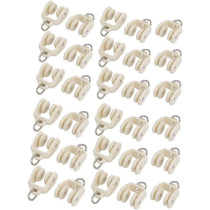 X-DREE 14mm Dia Twin Wheel Plastic Curtain Track Rail Roller Hanging Glider Beige 30pcs (781c4728-a222-11e9-8d7c-4cedfbbbda4e)