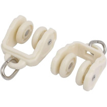 X-DREE 14mm Dia Twin Wheel Plastic Curtain Track Rail Roller Hanging Glider Beige 30pcs (781c4728-a222-11e9-8d7c-4cedfbbbda4e)