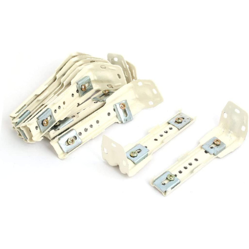 X-DREE 120mmx36mmx45mm Double Clips Curtain Drapery Track Rail Side Mount Bracket 10pcs (78188cea-a222-11e9-8d7c-4cedfbbbda4e)