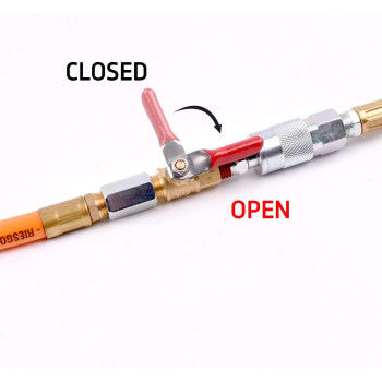 WYNNsky 1/4" Heavy Duty Air Compressor Brass Ball Valve Shut Off Switch, 1/4 Inch Male And Female NPT Thread Pipe Fitting