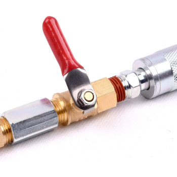 WYNNsky 1/4" Heavy Duty Air Compressor Brass Ball Valve Shut Off Switch, 1/4 Inch Male And Female NPT Thread Pipe Fitting