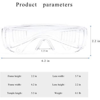 Whalespark Safety Glasses Protective Goggles Clear Lens