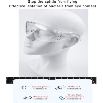 Whalespark Safety Glasses Protective Goggles Clear Lens