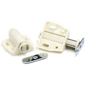 WANLIAN Magnetic Sliding Door Heavy-Duty Touch Door Lock Cabinet Sliding Door Lock and snap Sliding Door Magnetic Buckle RV Drawer Closer Kitchen Cabinet Door Closing (Black 1)