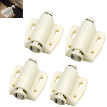 WANLIAN Magnetic Sliding Door Heavy-Duty Touch Door Lock Cabinet Sliding Door Lock and snap Sliding Door Magnetic Buckle RV Drawer Closer Kitchen Cabinet Door Closing (Beige)