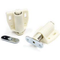 WANLIAN Magnetic Sliding Door Heavy-Duty Touch Door Lock Cabinet Sliding Door Lock and snap Sliding Door Magnetic Buckle RV Drawer Closer Kitchen Cabinet Door Closing (Beige)
