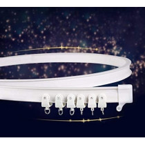 walmeck Curtain Rails with Pulleys, Mounting Plates and Seals
