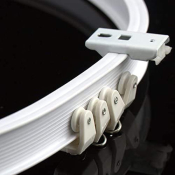 walmeck Curtain Rails with Pulleys, Mounting Plates and Seals