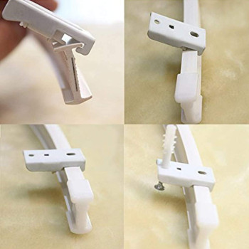 walmeck Curtain Rails with Pulleys, Mounting Plates and Seals