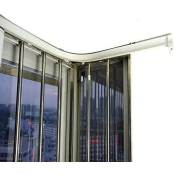 walmeck Curtain Rails with Pulleys, Mounting Plates and Seals