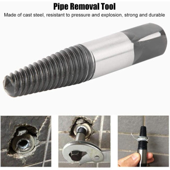 Walfront Cast Steel Screw Extractor G1/2in Broken Bolt Removal Tool Damaged Screw Remover Repairing Tool for Water Pipe