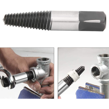 Walfront Cast Steel Screw Extractor G1/2in Broken Bolt Removal Tool Damaged Screw Remover Repairing Tool for Water Pipe