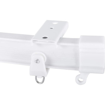 VRSS Flexible Bendable Straight Curved Curtain Track for L Shape U Shape Bay Windows Shower Curtains Room Divider DIY Mounting Accessories Include