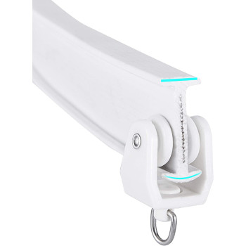 VRSS Flexible Bendable Straight Curved Curtain Track for L Shape U Shape Bay Windows Shower Curtains Room Divider DIY Mounting Accessories Include