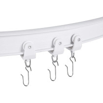 VRSS Flexible Bendable Curved Curtain Track, 5 Meters(16.4 ft) Side Wall Mounting for L Shape U Shape Bay Windows Shower Curtains Room Divider DIY