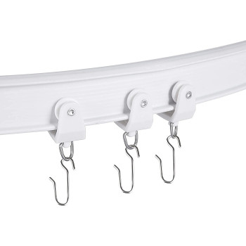 VRSS Flexible Bendable Curved Curtain Track, 3 Meters(9.8 ft) Side Wall Mounting for L Shape U Shape Bay Windows Shower Curtains Room Divider DIY