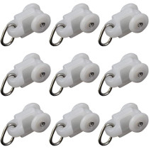 VOSAREA Curtain Rail Accessories Mute Track Pulley Ball Hook Roller - 50 Pieces