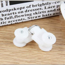 VOSAREA Curtain Rail Accessories Mute Track Pulley Ball Hook Roller - 50 Pieces