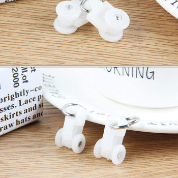 VOSAREA Curtain Rail Accessories Mute Track Pulley Ball Hook Roller - 50 Pieces