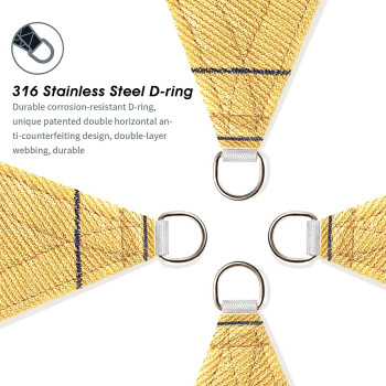 JT-House Sun Shade Sails Rectangle UV Block Canopy 185 GSM HDPE Awning for Lawn Patio Backyard Carport Garden Outdoor Activities (4 * 6 M)