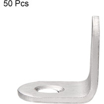 uxcell Furniture Shelf L Shaped Angle Bracket Corner Braces Support 20mm x 20mm x 16mm,50 pcs a18042300ux0321