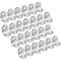 uxcell Furniture Shelf L Shaped Angle Bracket Corner Braces Support 20mm x 20mm x 16mm,25 pcs a18040200ux0257