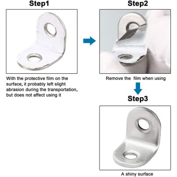 uxcell Furniture Shelf L Shaped Angle Bracket Corner Braces Support 20mm x 20mm x 16mm,25 pcs a18040200ux0257