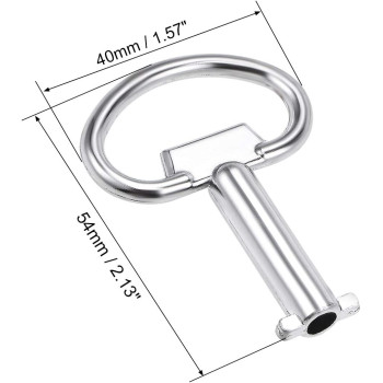 uxcell Electrical Cabinet Key 5mm Hole Zinc Alloy Water Meter Box Safety Key 54x40mm 5Pcs