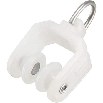 uxcell Curtain Track Rollers Plastic Twin Wheeled Carriers Drapery Rail Sliding Glider for Windows Shower Curtain Tracks 9mm Dia 50 Pcs