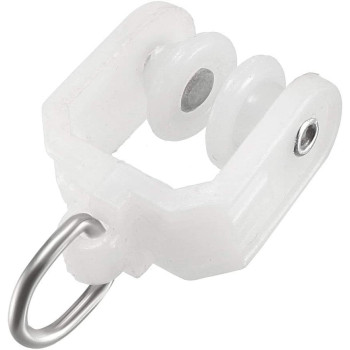 uxcell Curtain Track Rollers Plastic Twin Wheeled Carriers Drapery Rail Sliding Glider for Windows Shower Curtain Tracks 9mm Dia 50 Pcs