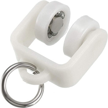 uxcell Curtain Track Rollers Plastic Twin Wheeled Carriers Drapery Rail Sliding Glider for Windows Shower Curtain Tracks 13mm Dia 30 Pcs