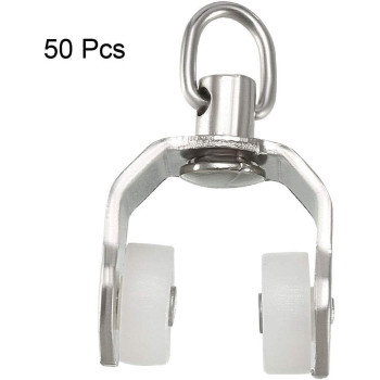 uxcell Curtain Track Rollers Plastic Drapery Rails Sliding Glider 11mm 50pcs a18081800ux0026