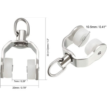 uxcell Curtain Track Rollers Plastic Drapery Rails Sliding Glider 11mm 20pcs a18081800ux0024