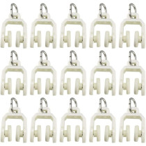 uxcell Curtain Track Rollers Plastic Drapery Rail Sliding Glider 12mm 50pcs a18081800ux0033